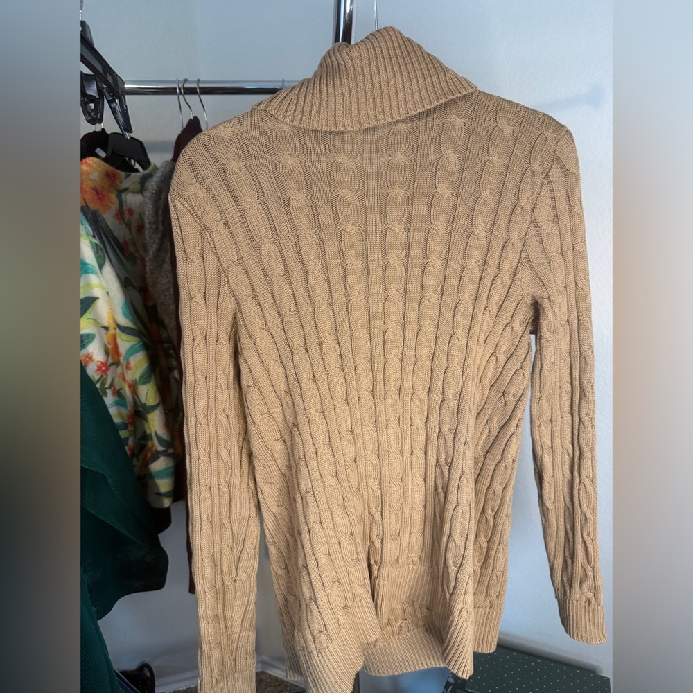 Ralph Lauren Tan Cable Knit Sweater - Picture 3 of 3